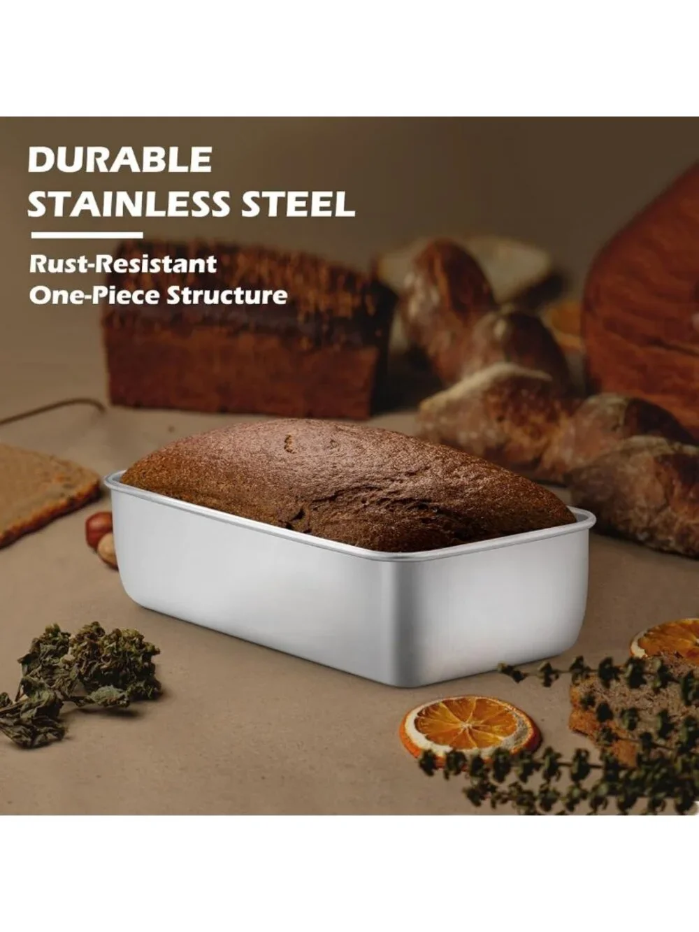Non-Toxic Stainless Steel 9x5 Loaf Pan Set | 32 Pack for Baking Bread & Meatloaf